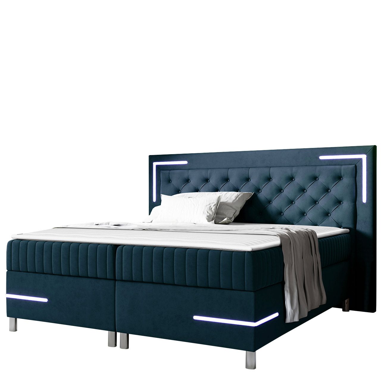 Jenkkisänky TANGO 5 180x200 + LED, sininen (3650)