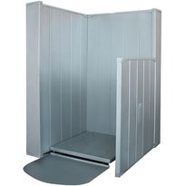 Seinän palosuoja Jalotakka U-malli, 850x850x700mm, harmaa, Verkkokaupan poistotuote