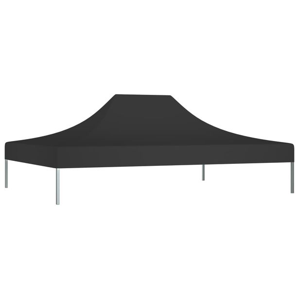 Juhlateltan katto 4x3 m musta 270 g/m² (15360)