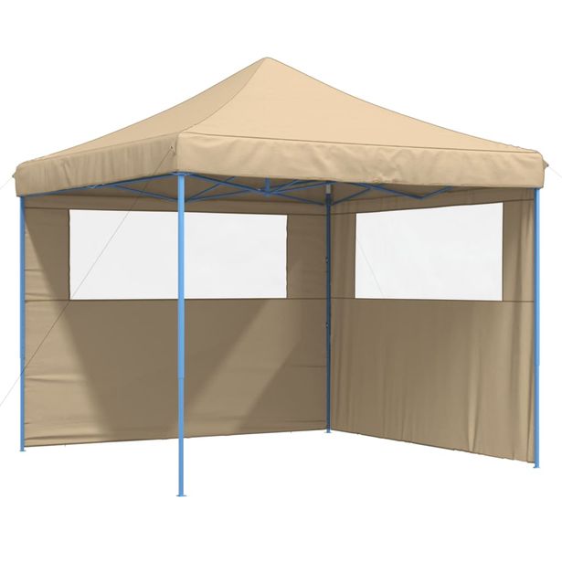 Juhlateltta pop-up taitettava 2 sivuseinällä beige (04921)