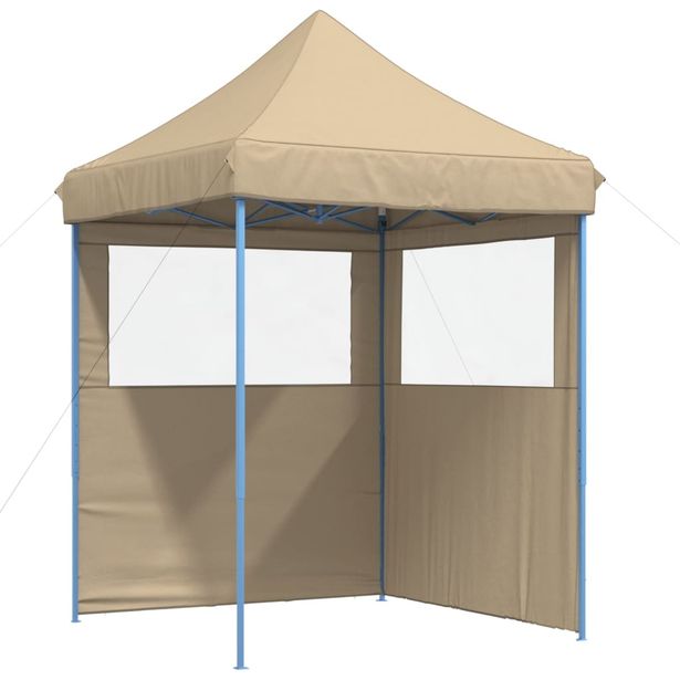 Juhlateltta pop-up taitettava 2 sivuseinällä beige (04991)