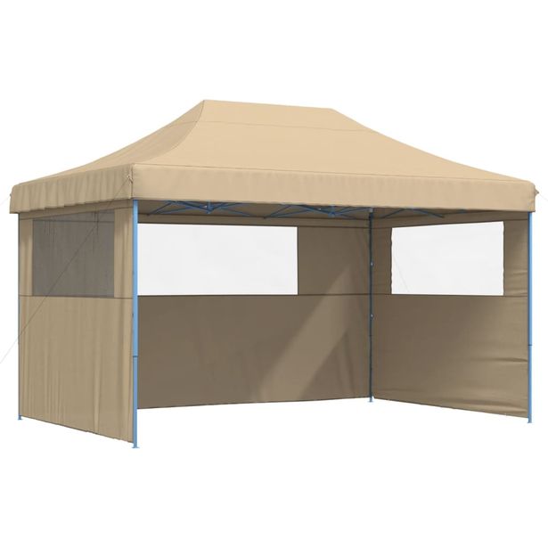 Juhlateltta pop-up taitettava 3 sivuseinällä beige (04967)