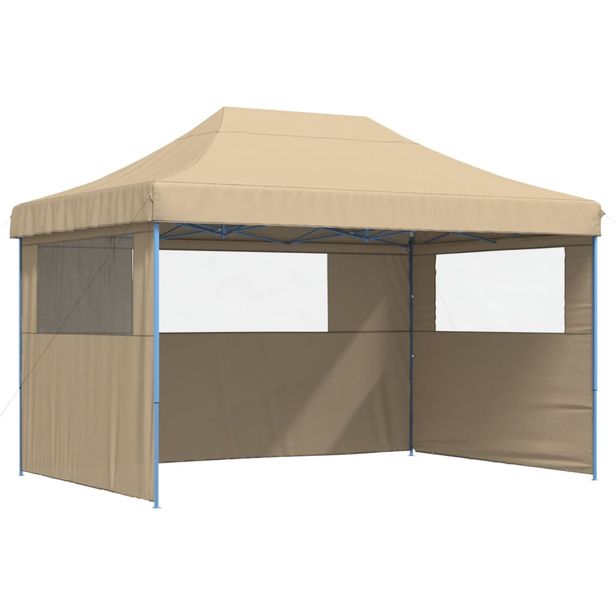 Juhlateltta pop-up taitettava 3 sivuseinällä beige (05015)