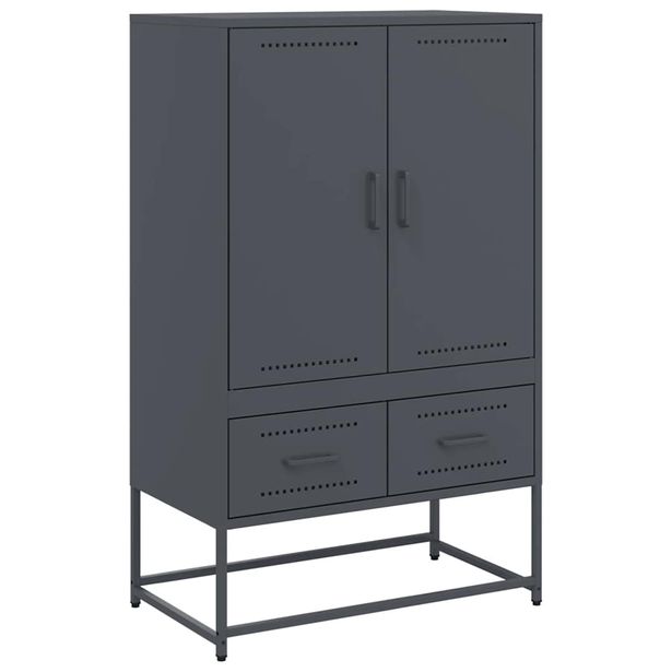 Kaappi antrasiitti 68x39x111,5 cm teräs (46610)