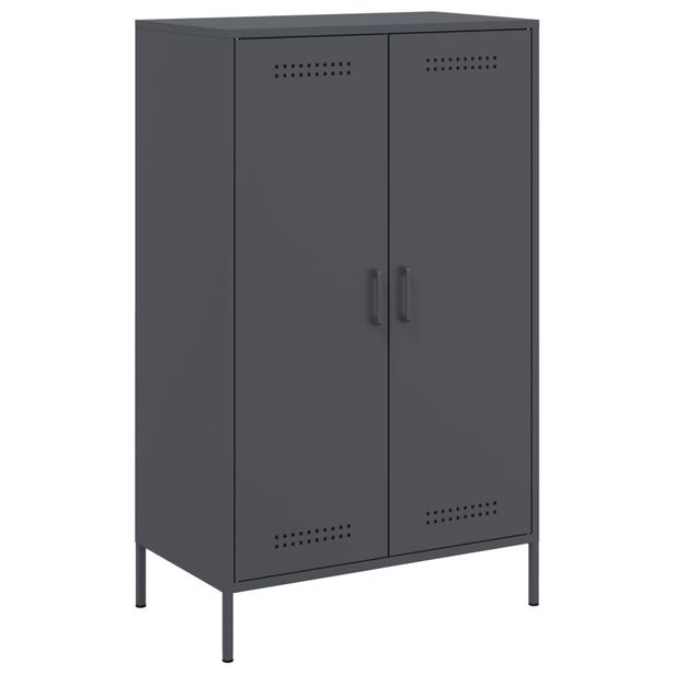 Kaappi antrasiitti 68x39x113 cm teräs (42966)