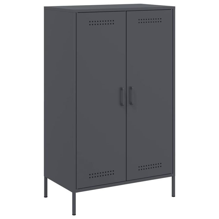 Kaappi antrasiitti 68x39x113 cm teräs (42966)
