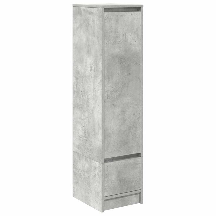 Kaappi betoninharmaa 29,5x34x119,5 cm tekninen puu (61655)