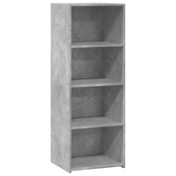Kaappi betoninharmaa 45x41x124 cm tekninen puu (46393)
