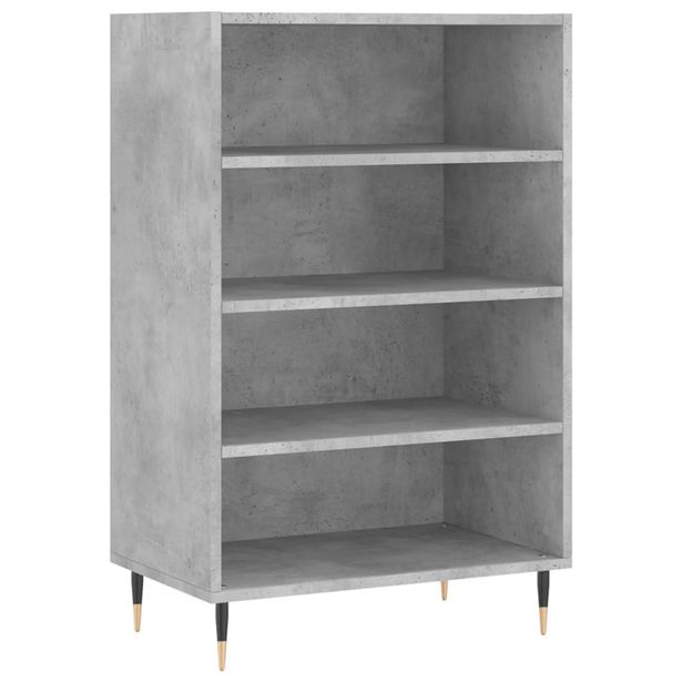 Kaappi betoninharmaa 57x35x90 cm tekninen puu (27224)