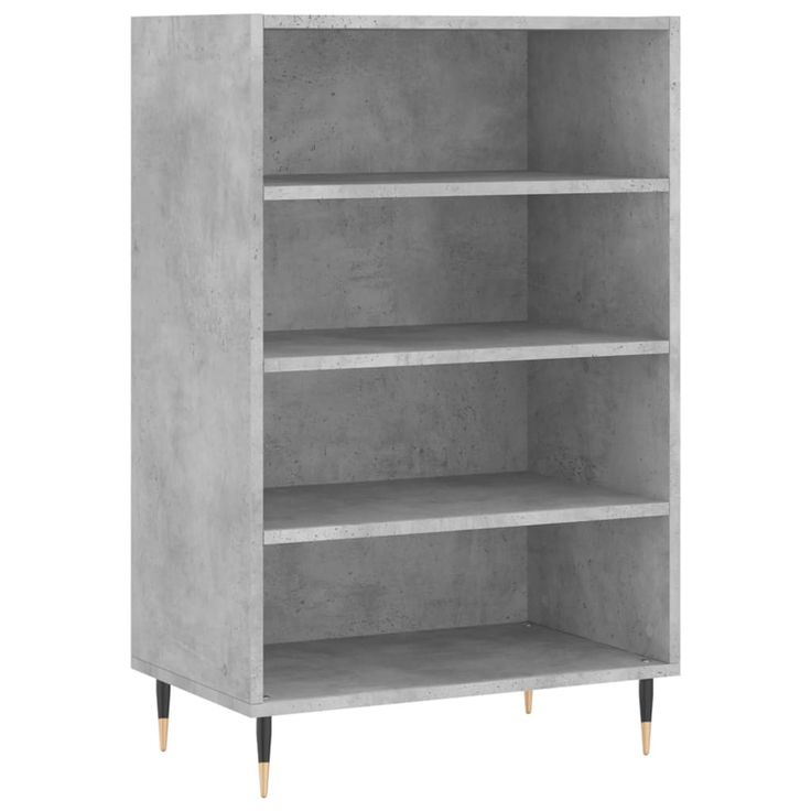 Kaappi betoninharmaa 57x35x90 cm tekninen puu (27224)