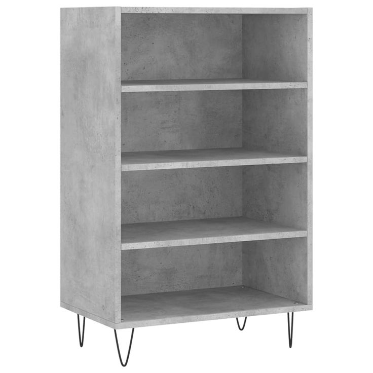 Kaappi betoninharmaa 57x35x90 cm tekninen puu (27232)