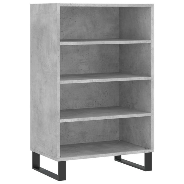 Kaappi betoninharmaa 57x35x90 cm tekninen puu (27240)