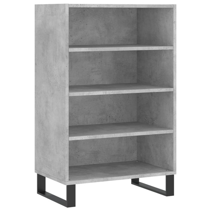 Kaappi betoninharmaa 57x35x90 cm tekninen puu (27240)