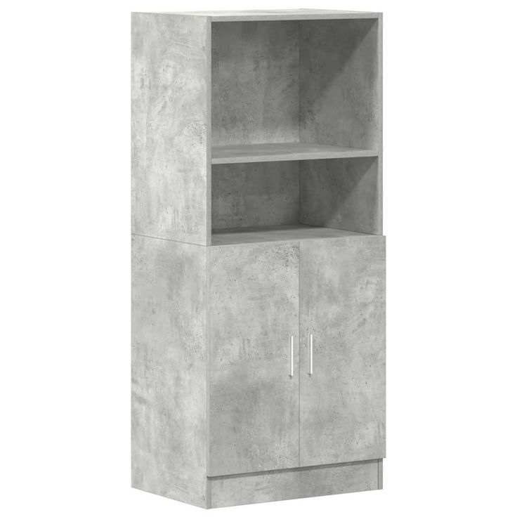 Kaappi betoninharmaa 57x41,5x131,5 cm tekninen puu (60124)