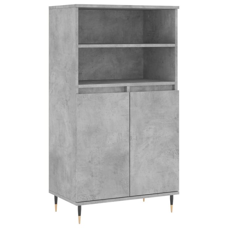 Kaappi betoninharmaa 60x36x110 cm tekninen puu (31480)