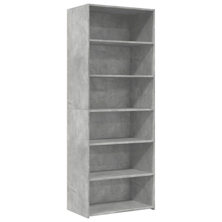 Kaappi betoninharmaa 70x41x185 cm tekninen puu (81690)