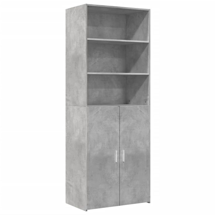 Kaappi betoninharmaa 70x42,5x185 cm tekninen puu (81374)