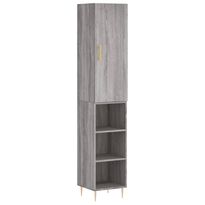 Kaappi harmaa Sonoma 34,5x34x180 cm tekninen puu (98975)
