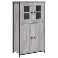 Kaappi harmaa Sonoma 62x32x106,5 cm tekninen puu (34208)