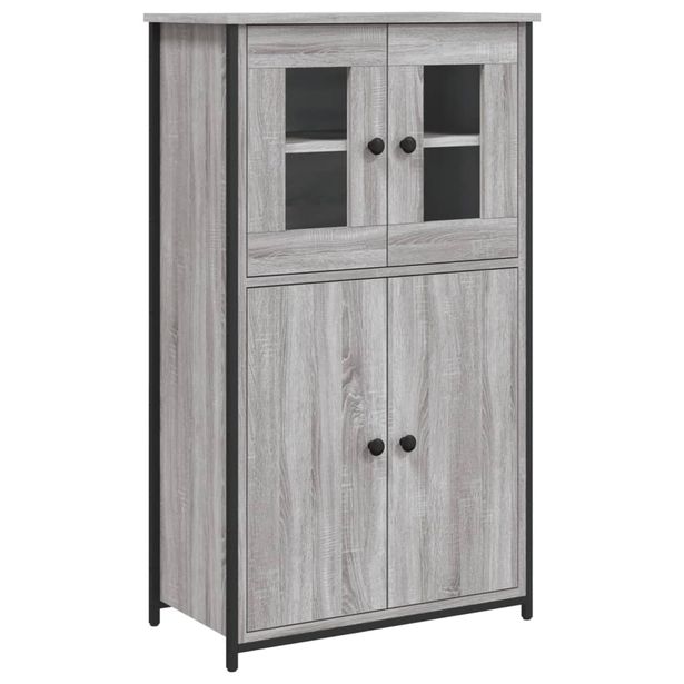 Kaappi harmaa Sonoma 62x32x106,5 cm tekninen puu (34208)