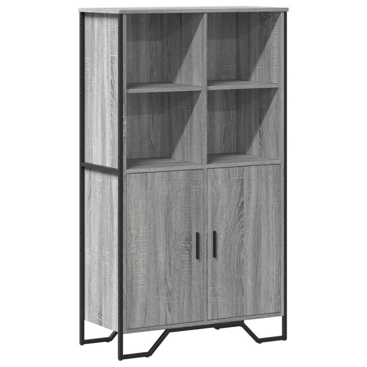 Kaappi harmaa Sonoma 79,5x35,5x137,5 cm tekninen puu (95310)