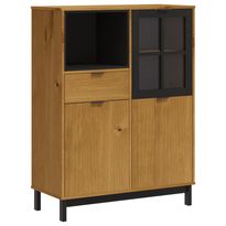 Kaappi lasiovella FLAM 92x40x122,5 cm täysi mänty (57829)