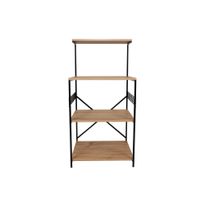 Kaappi Linento Furniture Anemon, musta/mänty