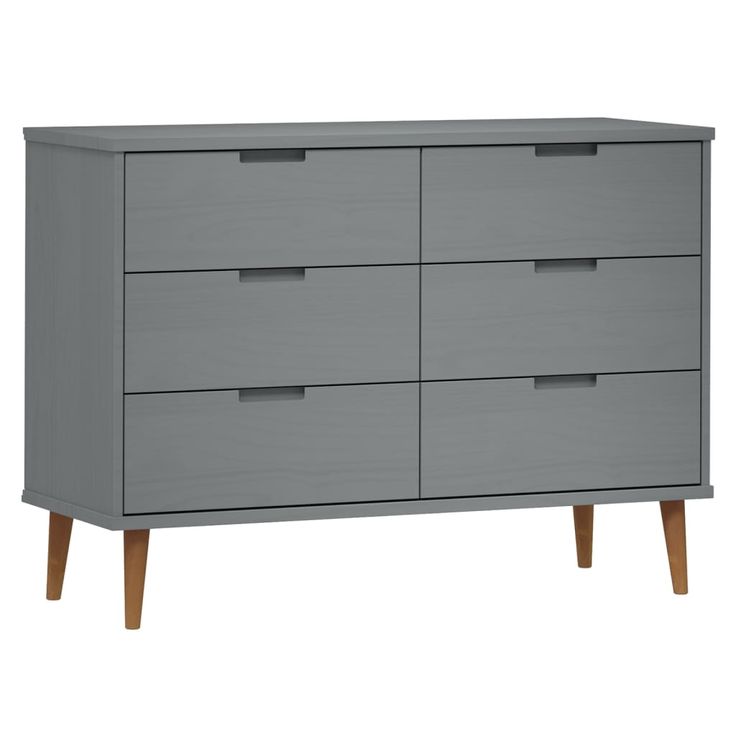 Kaappi MOLDE harmaa 113x40x80 cm täysi mänty (50509)