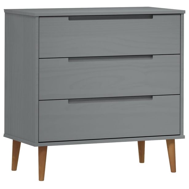 Kaappi MOLDE harmaa 80x40x80 cm täysi mänty (50506)