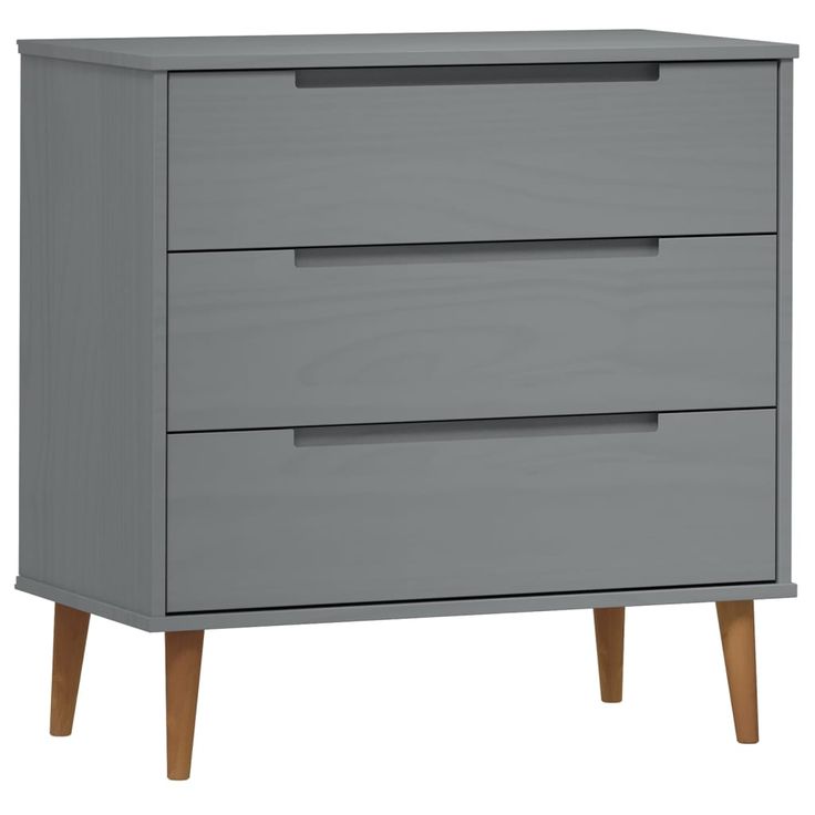 Kaappi MOLDE harmaa 80x40x80 cm täysi mänty (50506)
