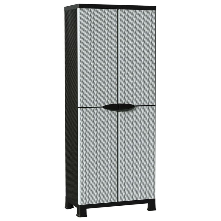 Kaappi muovia 68x39x171,5 cm rottinkityyli (37899)