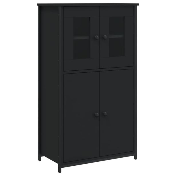 Kaappi musta 62x32x106,5 cm tekninen puu (34205)