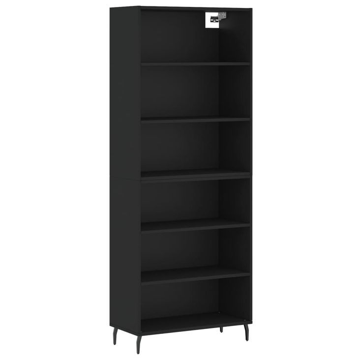 Kaappi musta 69,5x32,5x180 cm tekninen puu (89590)