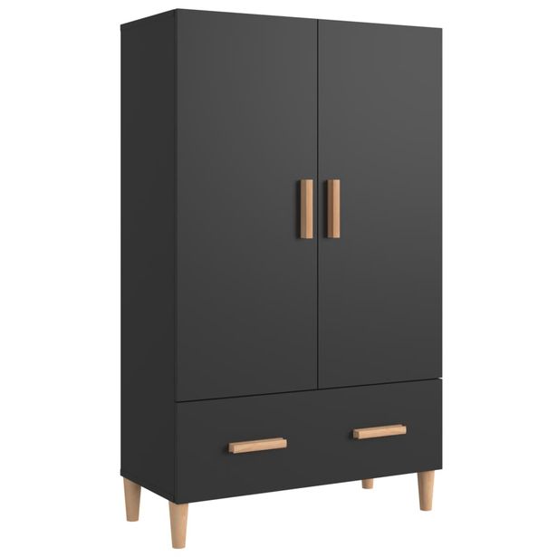 Kaappi musta 70x31x115 cm tekninen puu (12529)