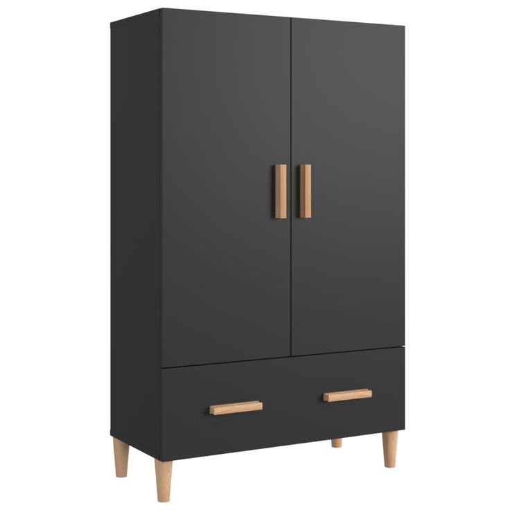 Kaappi musta 70x31x115 cm tekninen puu (12529)