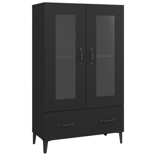 Kaappi musta 70x31x115 cm tekninen puu (12556)