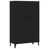 Kaappi musta 70x31x115 cm tekninen puu (12574)