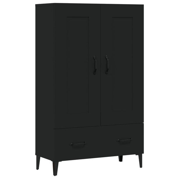 Kaappi musta 70x31x115 cm tekninen puu (12574)