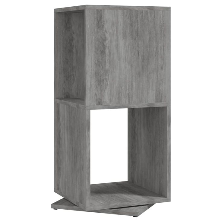 kaappi Pyörivä betoninharmaa 34,5x34,5x75,5 cm lastulevy (39559)