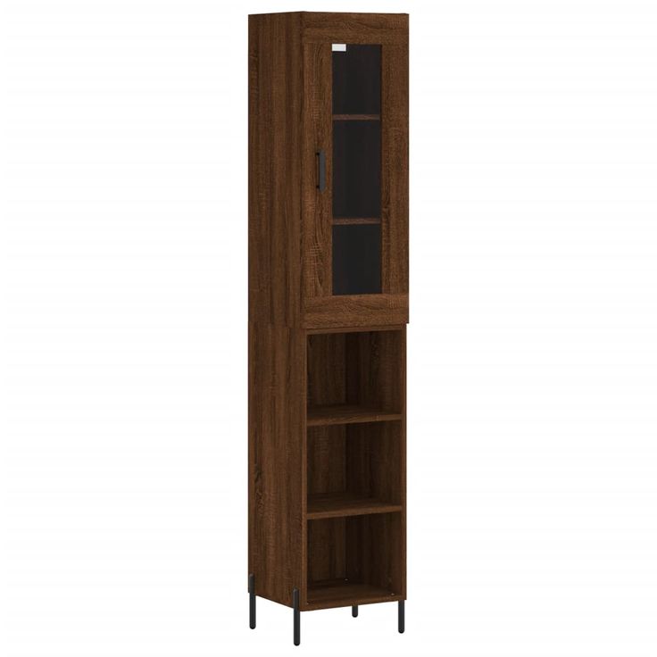 Kaappi ruskea tammi 34,5x34x180 cm tekninen puu (99376)