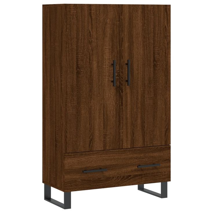 Kaappi ruskea tammi 69,5x31x115 cm tekninen puu (28267)