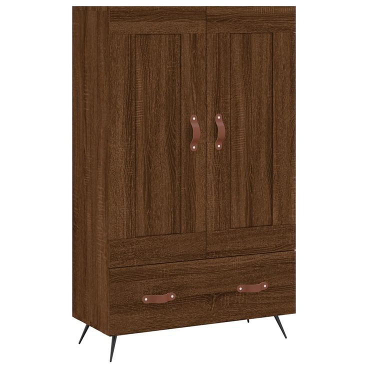 Kaappi ruskea tammi 69,5x31x115 cm tekninen puu (30299)