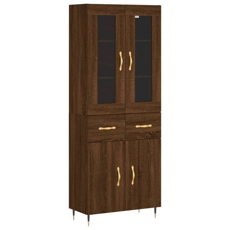 Kaappi ruskea tammi 69,5x34x180 cm tekninen puu (98520)