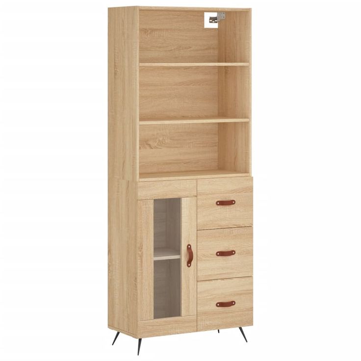 Kaappi Sonoma tammi 69,5x34x180 cm tekninen puu (89480)