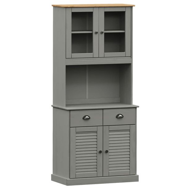 Kaappi VIGO harmaa 78x40x175 cm täysi mänty (88303)