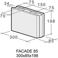 Weber Kahi Facade 85, 300x85x198mm, 1kpl
