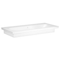 Pesuallas Gustavsberg Artic -allaskaapille, 100 cm, kaksi hanareikää, valkoinen