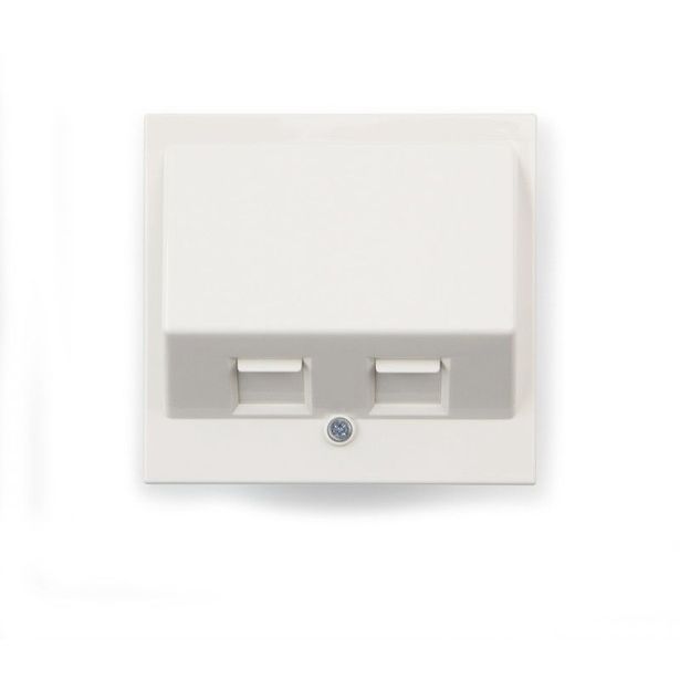 Kanavarasia Ensto Educt Adapteri 2XRJ45, Keystone, valkoinen