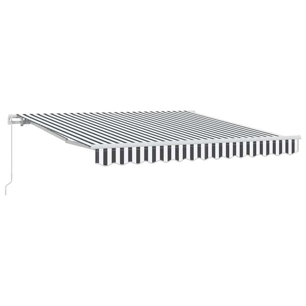 Käsin kelattava markiisi antrasiitti/valkoinen 300x250 cm (16038)