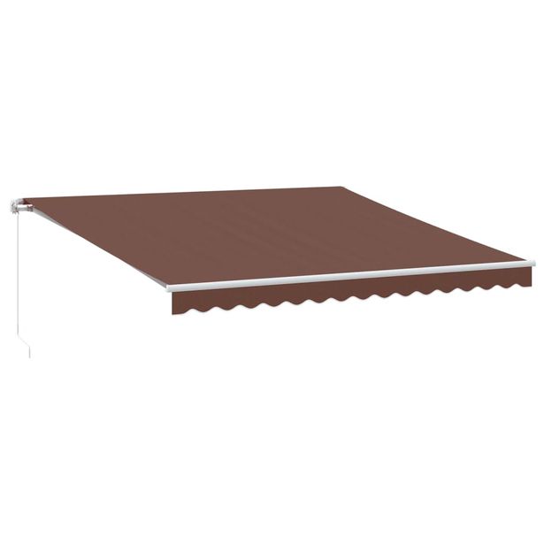 Käsin kelattava markiisi LED ruskea 400x300 cm (15379)